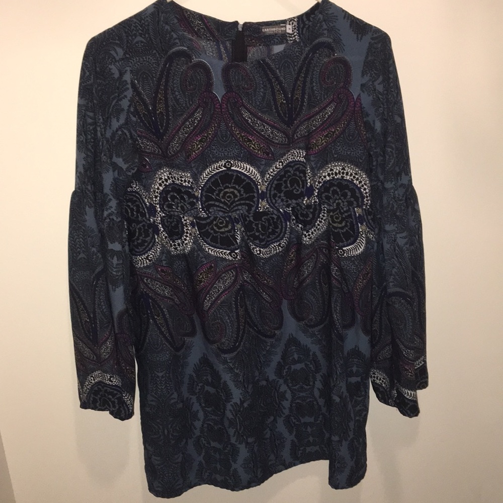 Earthbound brand long sleeve patterned dress